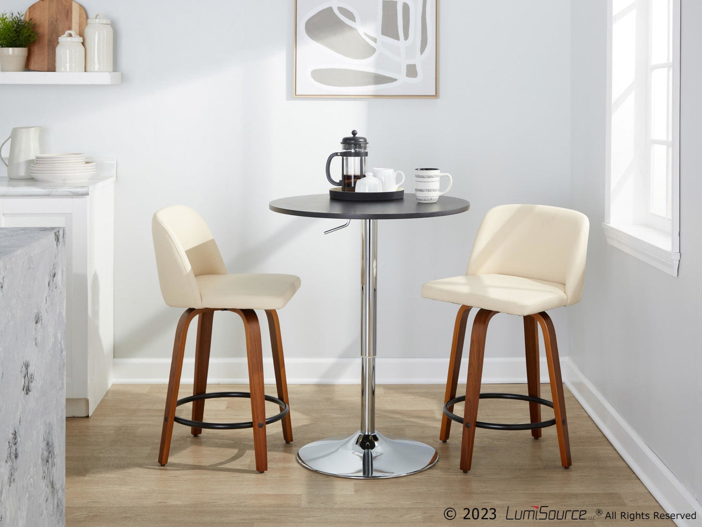 Majestic Office Furniture 24" Fixed-Height Counter Stool - Set of 2