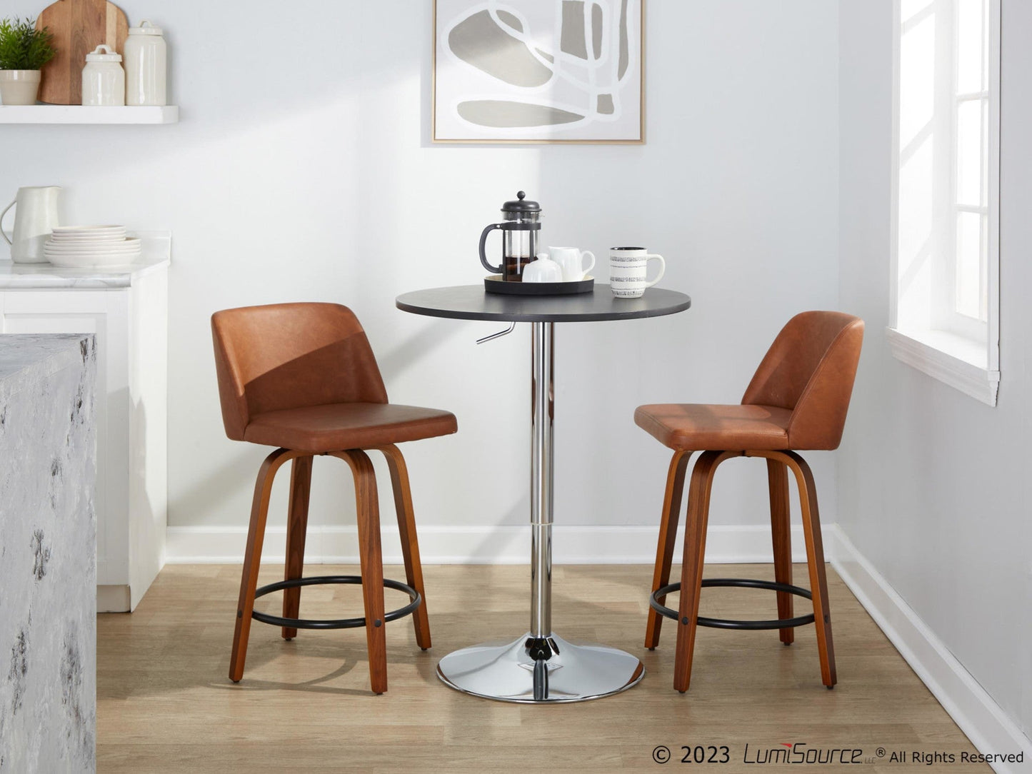 Majestic Office Furniture 24" Fixed-Height Counter Stool - Set of 2