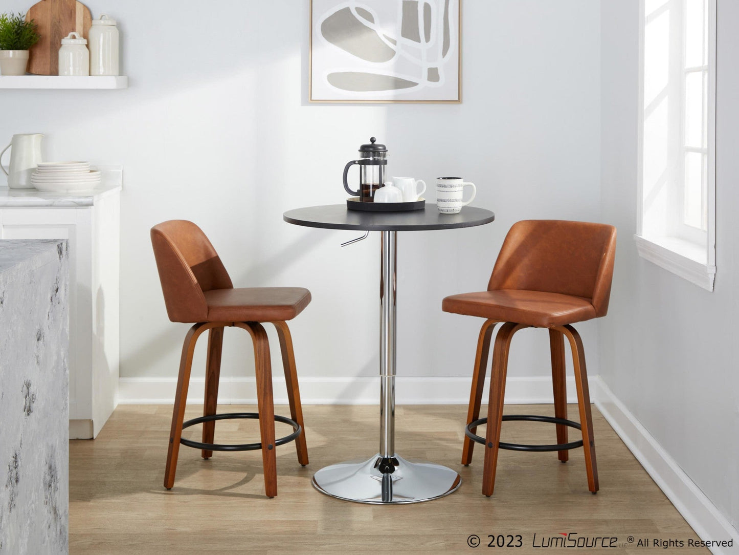Majestic Office Furniture 24" Fixed-Height Counter Stool - Set of 2