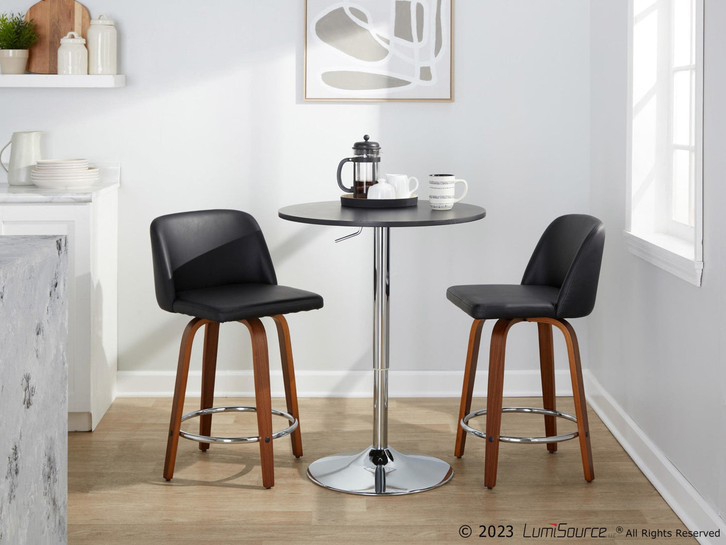 Majestic Office Furniture 24" Fixed-Height Counter Stool - Set of 2