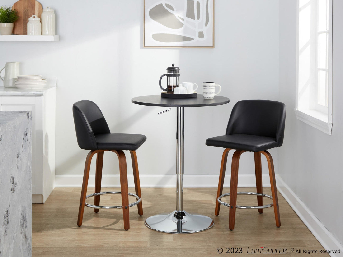 Majestic Office Furniture 24" Fixed-Height Counter Stool - Set of 2