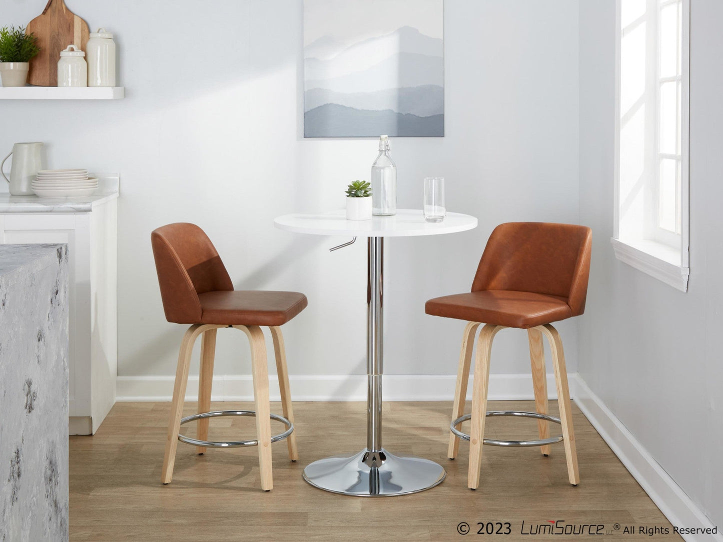 Majestic Office Furniture 24" Fixed-Height Counter Stool - Set of 2