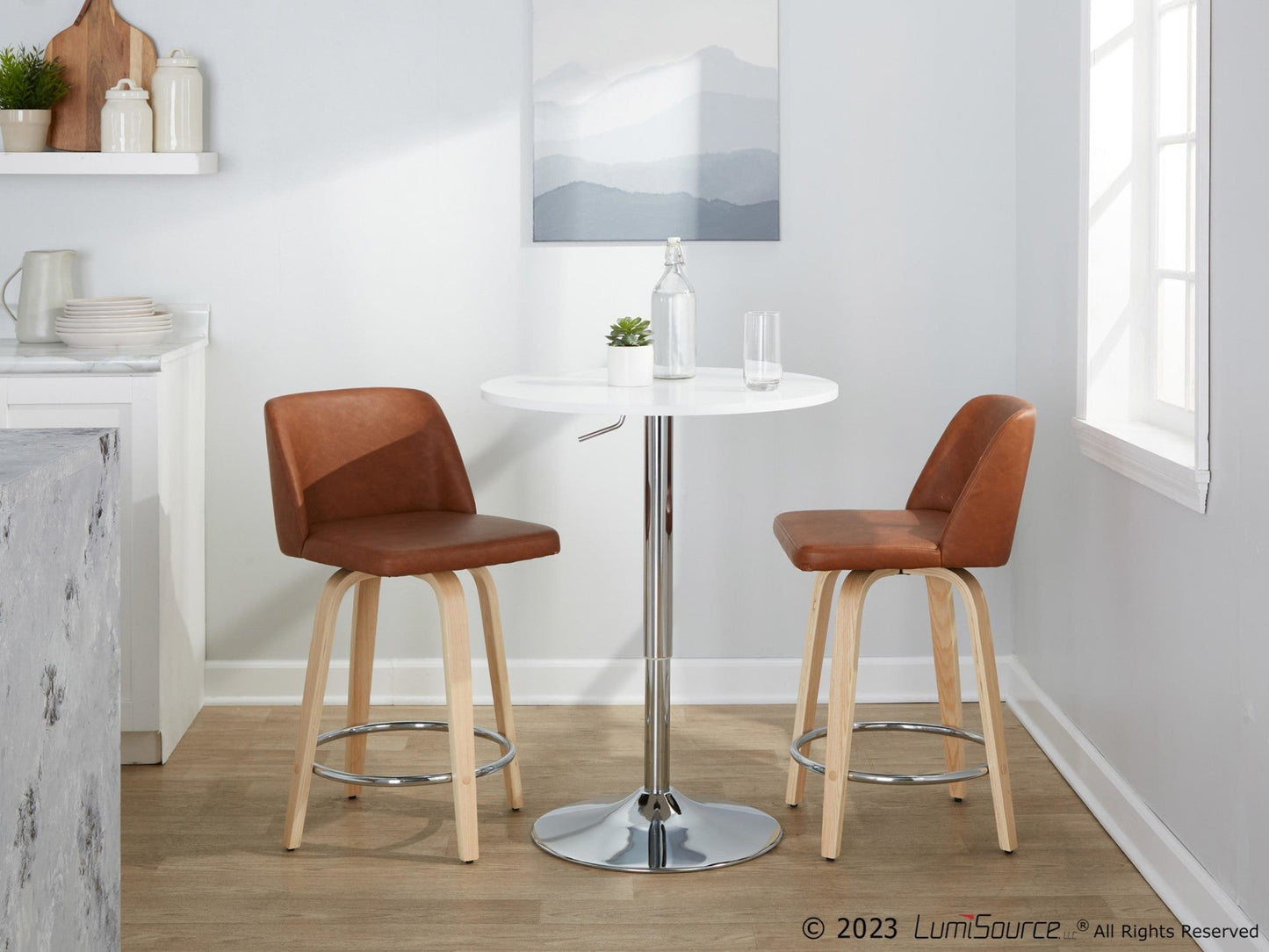 Majestic Office Furniture 24" Fixed-Height Counter Stool - Set of 2