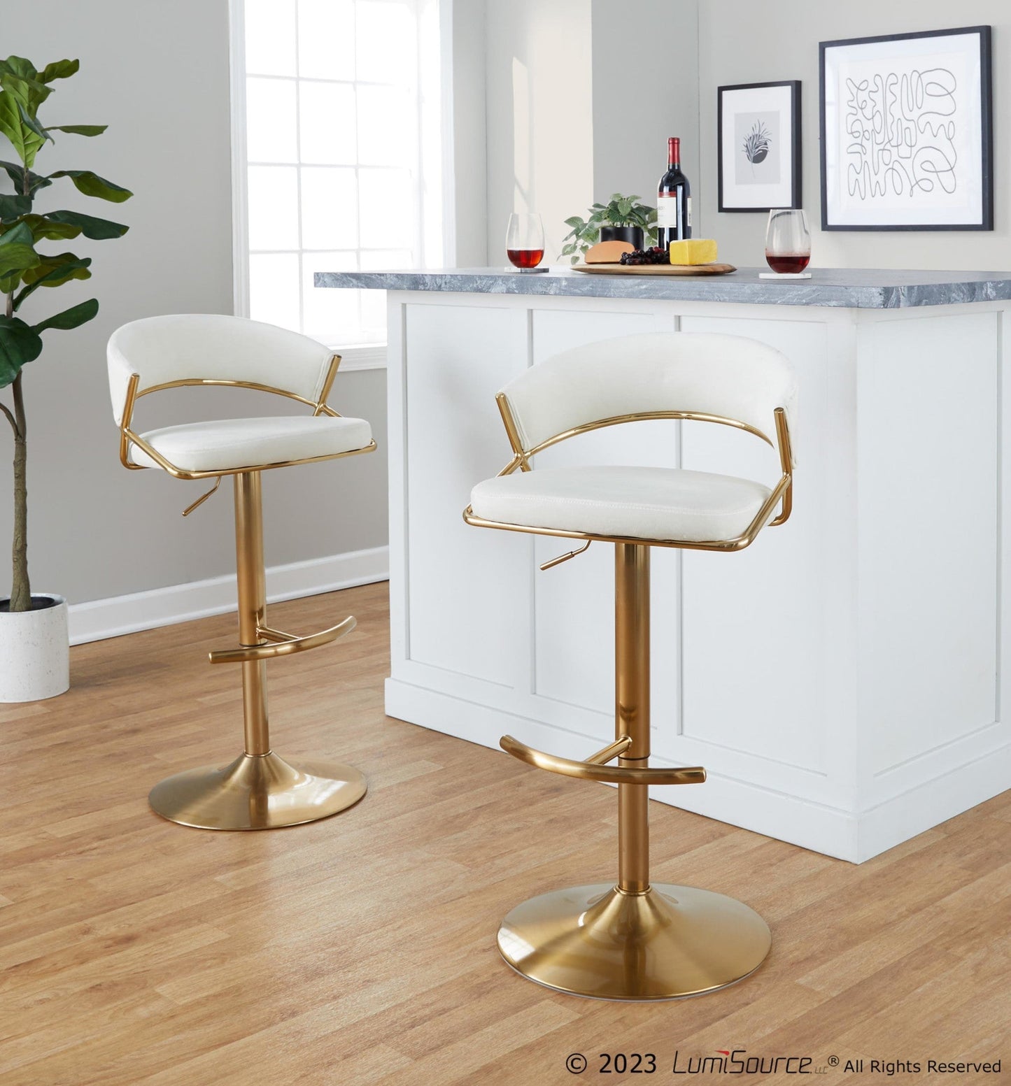 Majestic Office Furniture Adjustable Barstool - Set of 2