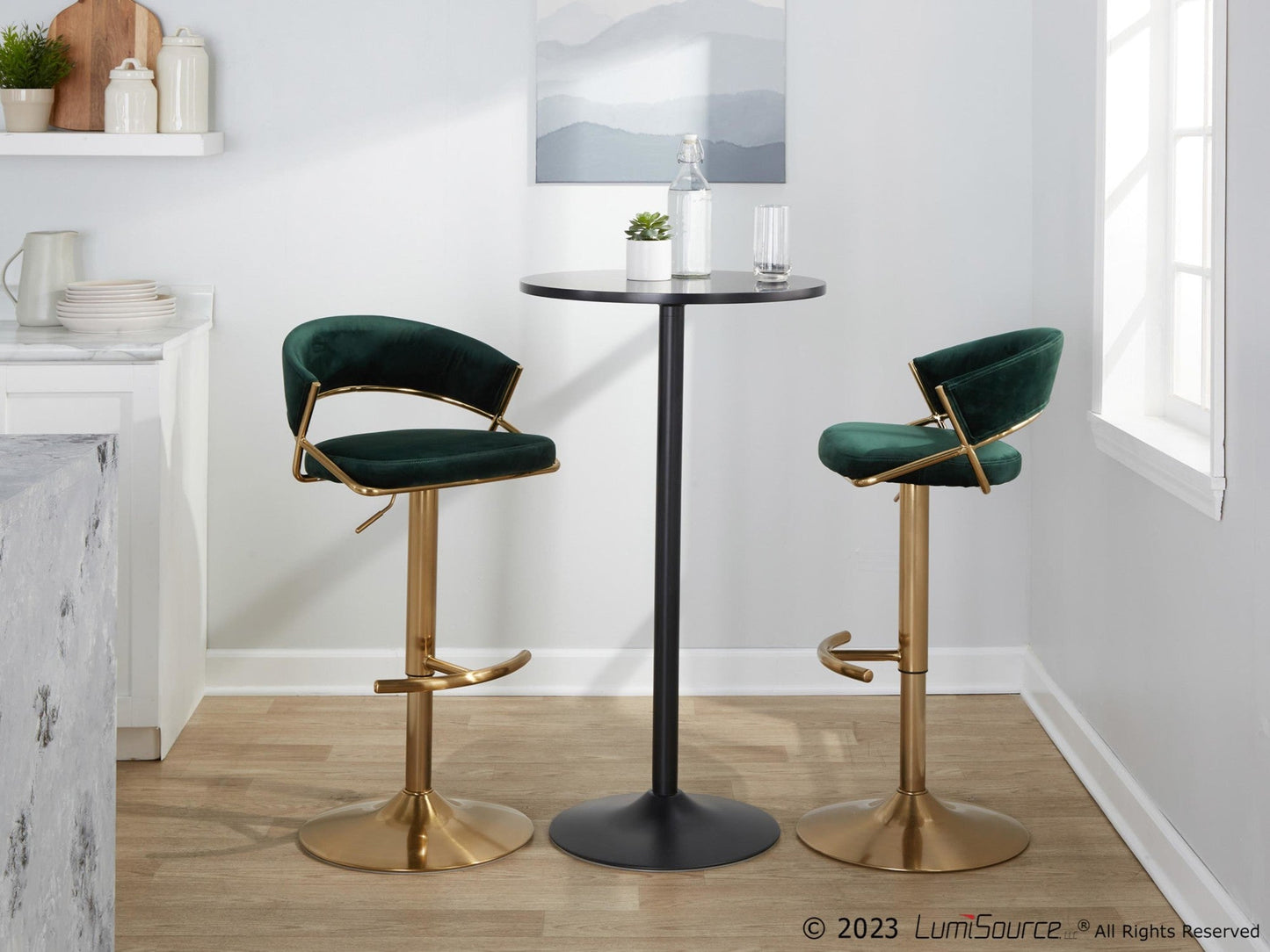 Majestic Office Furniture Adjustable Barstool - Set of 2