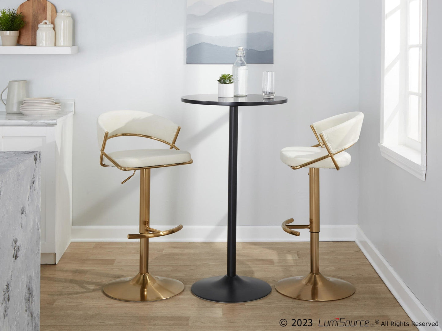 Majestic Office Furniture Adjustable Barstool - Set of 2