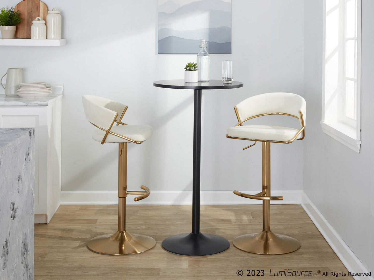 Majestic Office Furniture Adjustable Barstool - Set of 2