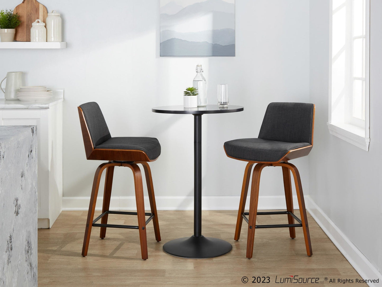 Majestic Office Furniture 24" Fixed-Height Counter Stool - Set of 2