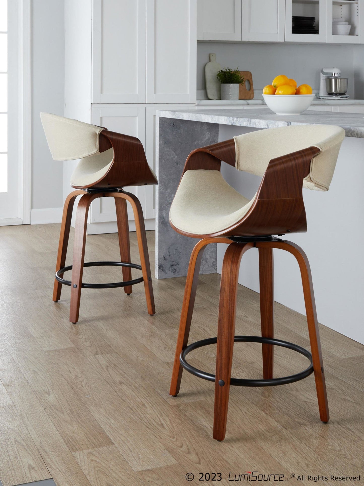 Majestic Office Furniture 24" Fixed-Height Counter Stool - Set of 2