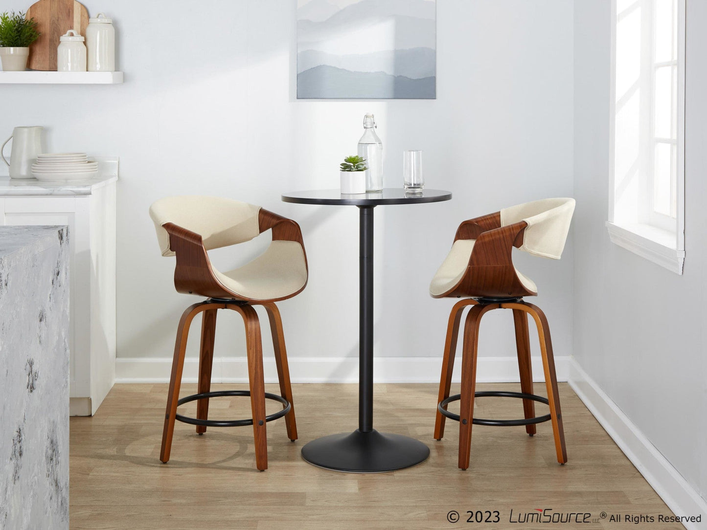 Majestic Office Furniture 24" Fixed-Height Counter Stool - Set of 2