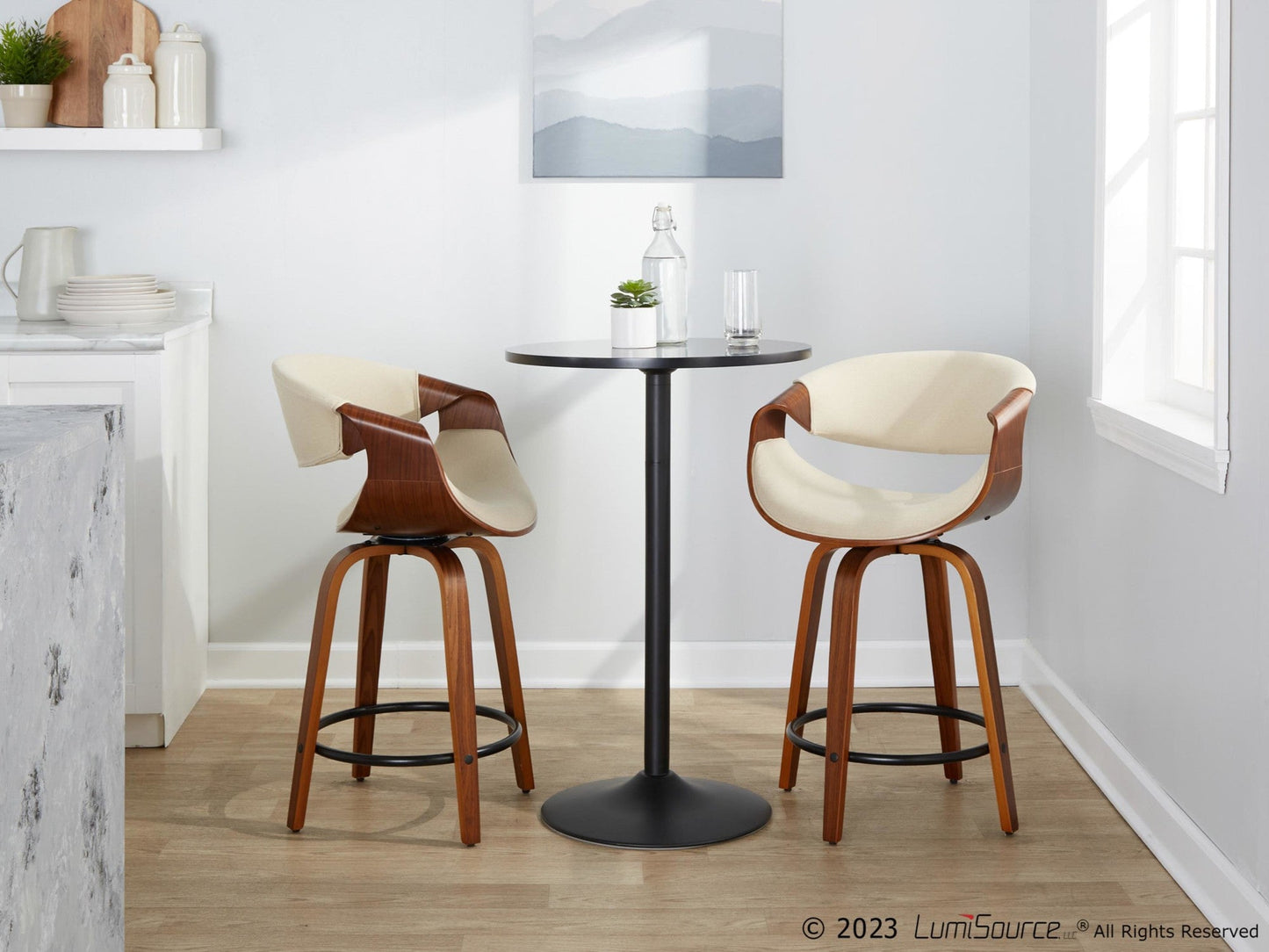 Majestic Office Furniture 24" Fixed-Height Counter Stool - Set of 2