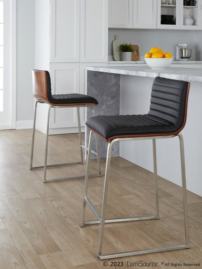 Majestic Office Furniture Mara 26" Fixed-Height Counter Stool - Set of 2