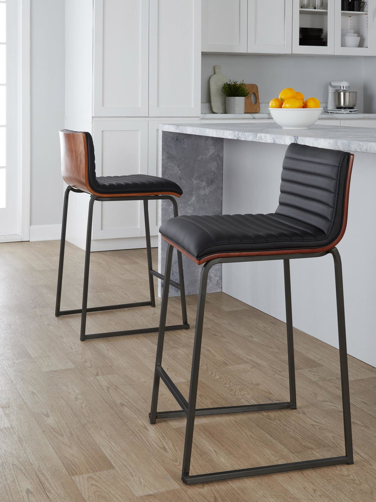 Majestic Office Furniture Mara 26" Fixed-Height Counter Stool - Set of 2