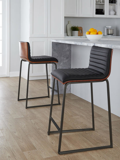 Majestic Office Furniture Mara 26" Fixed-Height Counter Stool - Set of 2