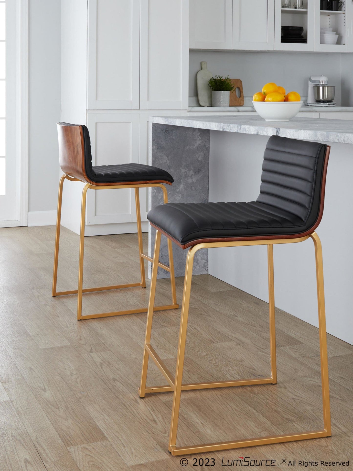 Majestic Office Furniture Mara 26" Fixed-Height Counter Stool - Set of 2