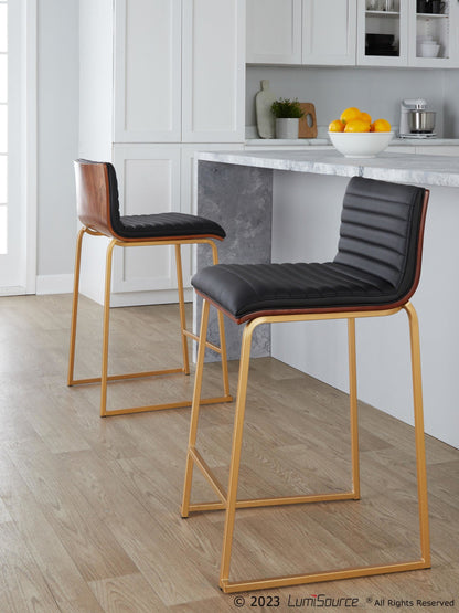 Majestic Office Furniture Mara 26" Fixed-Height Counter Stool - Set of 2