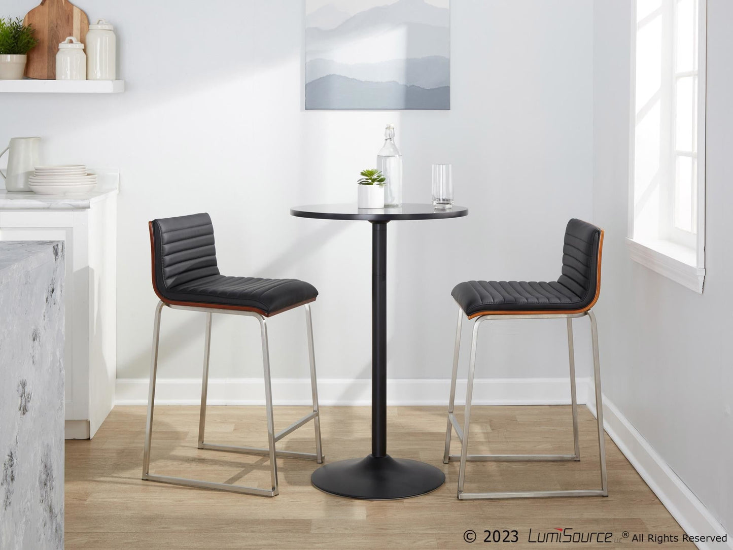 Majestic Office Furniture Mara 26" Fixed-Height Counter Stool - Set of 2