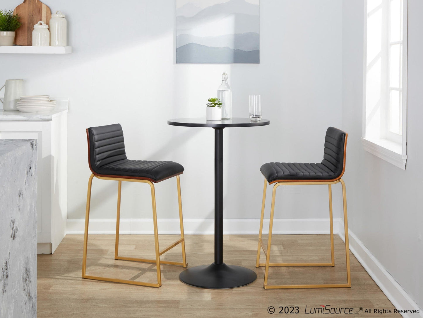 Majestic Office Furniture Mara 26" Fixed-Height Counter Stool - Set of 2