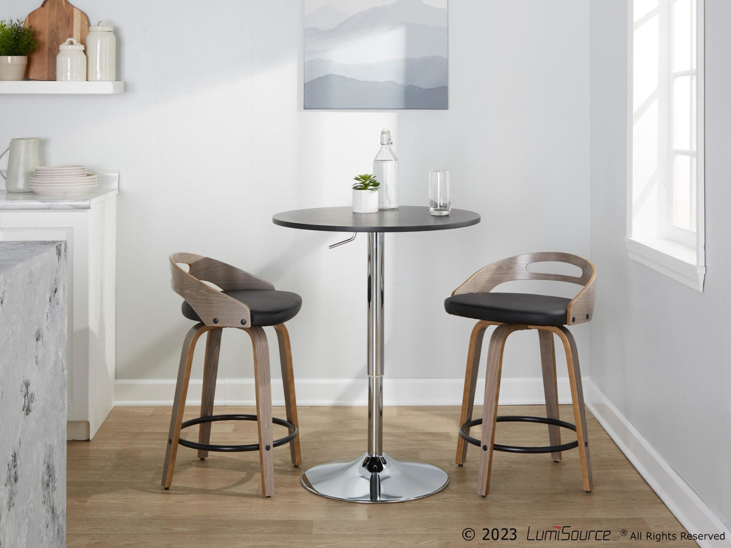 Majestic Office Furniture 24" Fixed-Height Counter Stool - Set of 2