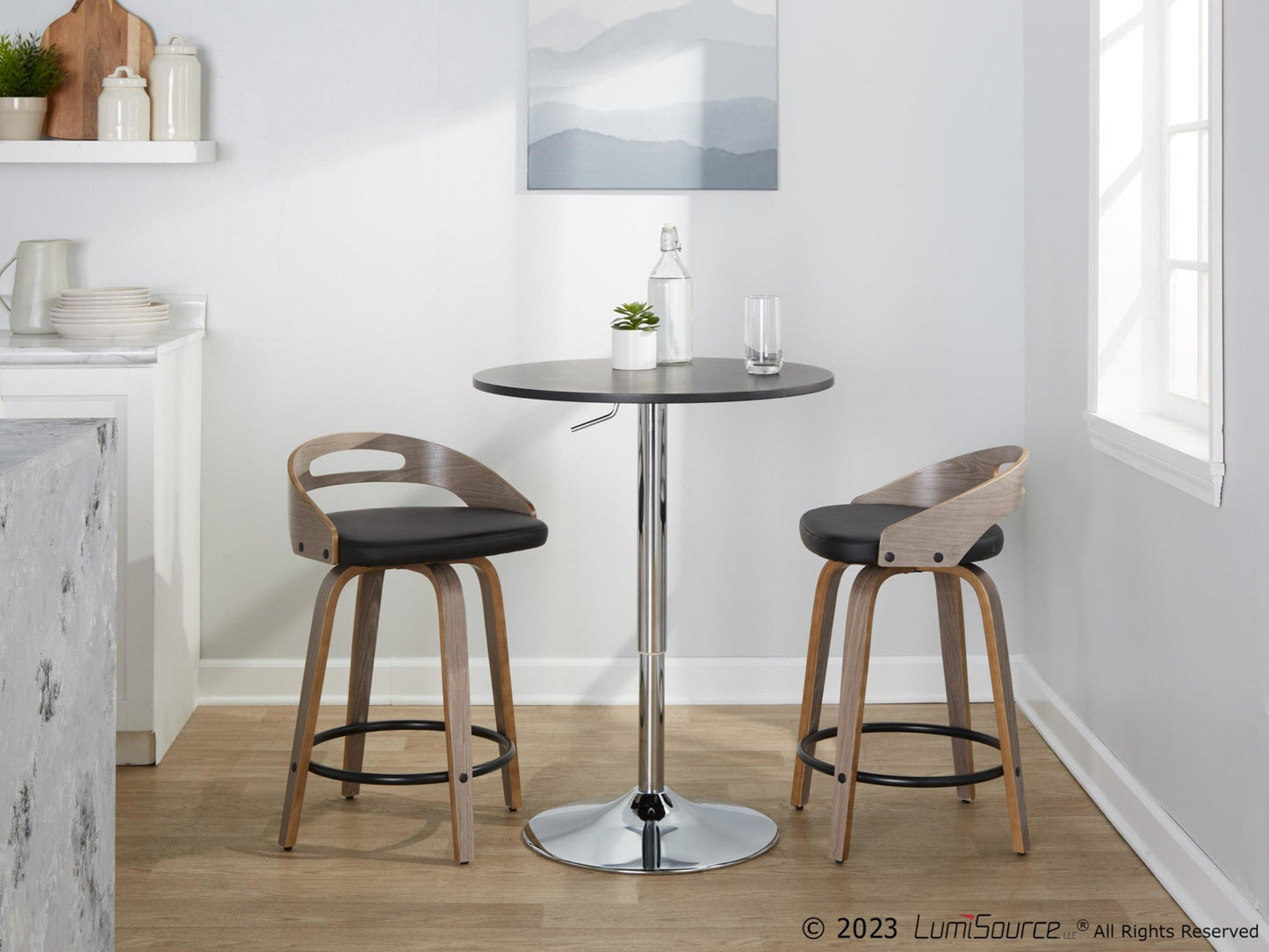 Majestic Office Furniture 24" Fixed-Height Counter Stool - Set of 2