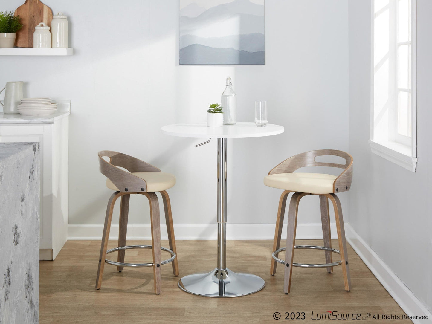 Majestic Office Furniture 24" Fixed-Height Counter Stool - Set of 2