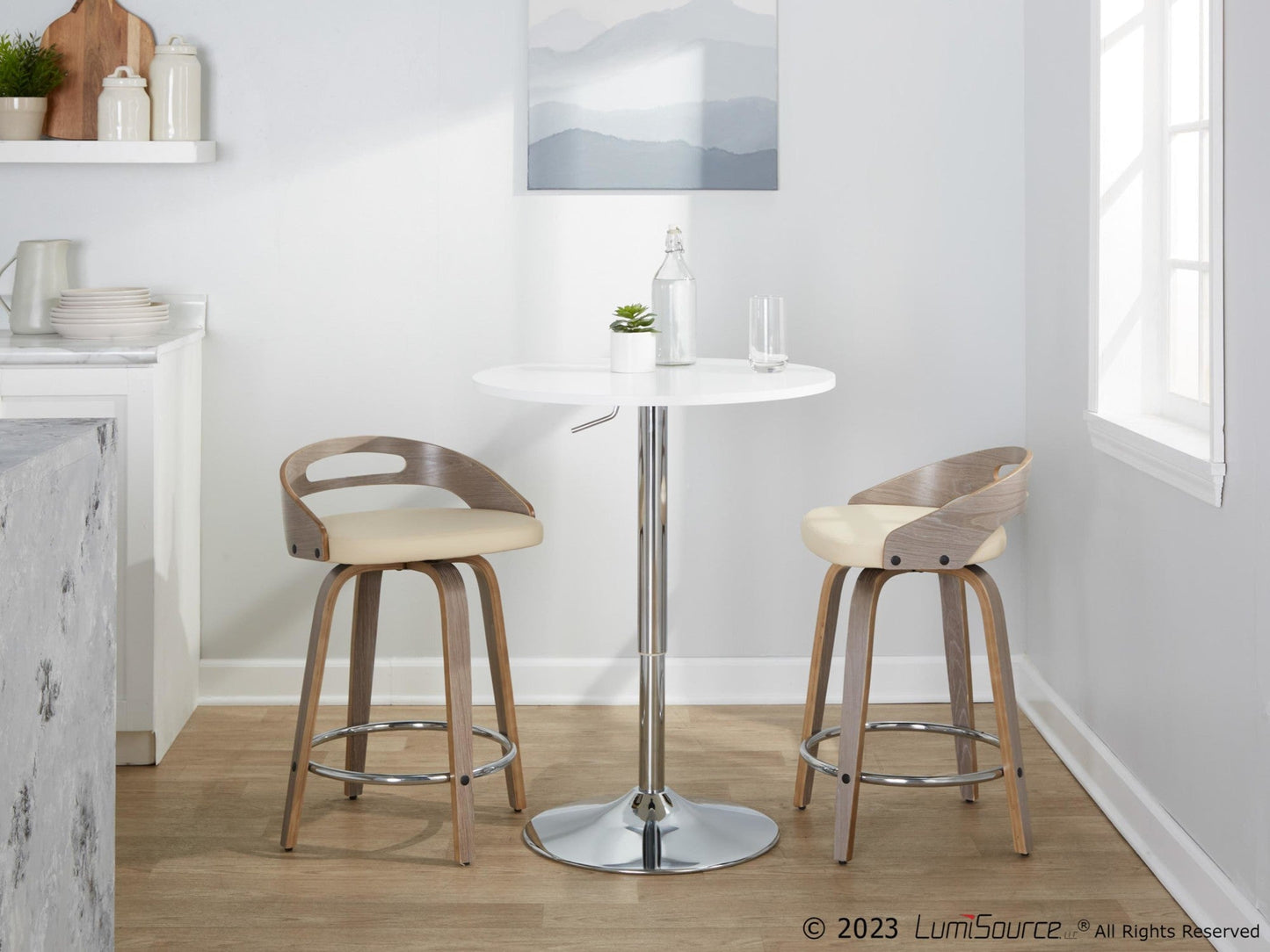 Majestic Office Furniture 24" Fixed-Height Counter Stool - Set of 2