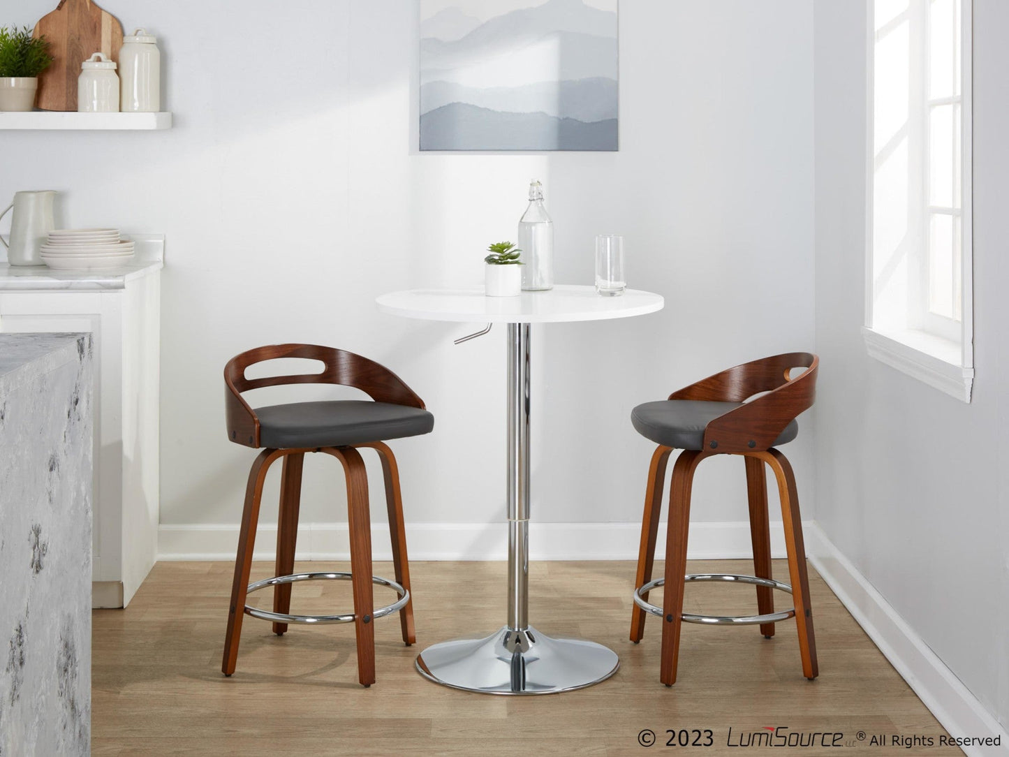 Majestic Office Furniture 24" Fixed-Height Counter Stool - Set of 2