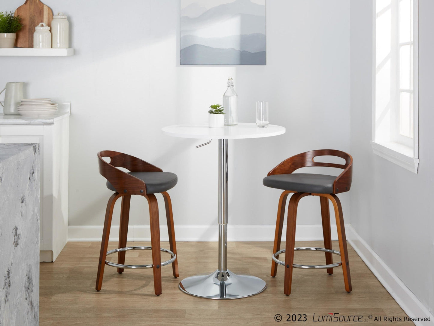 Majestic Office Furniture 24" Fixed-Height Counter Stool - Set of 2