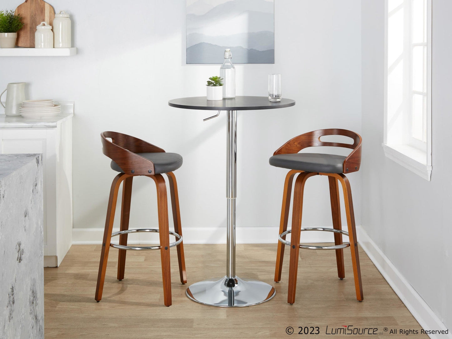 Majestic Office Furniture 30" Fixed-Height Barstool - Set of 2