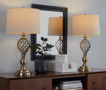 Majestic Office Furniture Twist 29" Metal Table Lamp - Set of 2