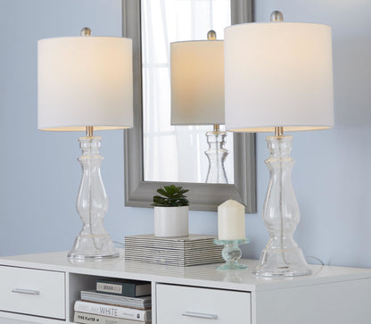 Majestic Office Furniture 24" Glass Table Lamp - Set of 2