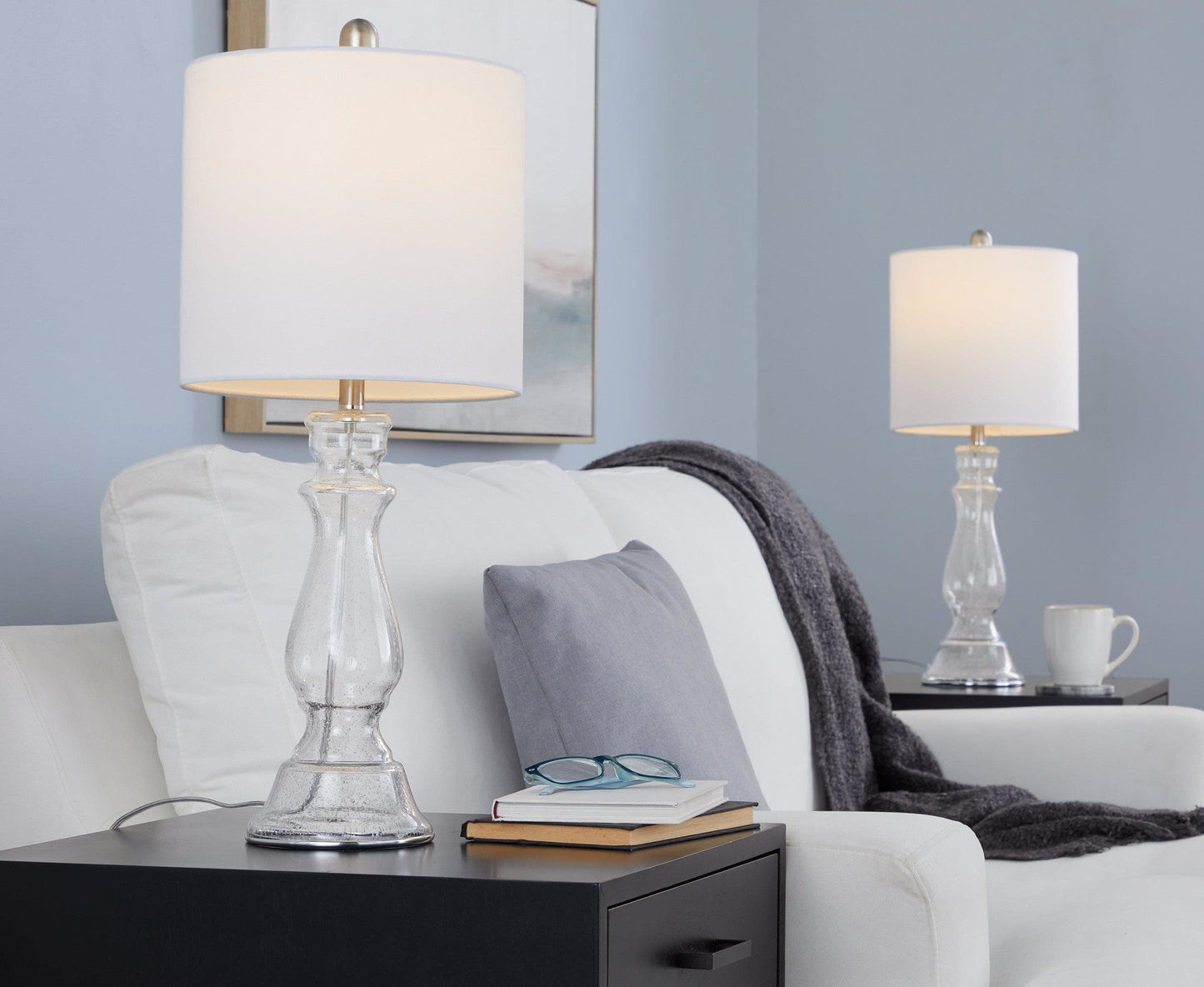 Majestic Office Furniture 24" Glass Table Lamp - Set of 2
