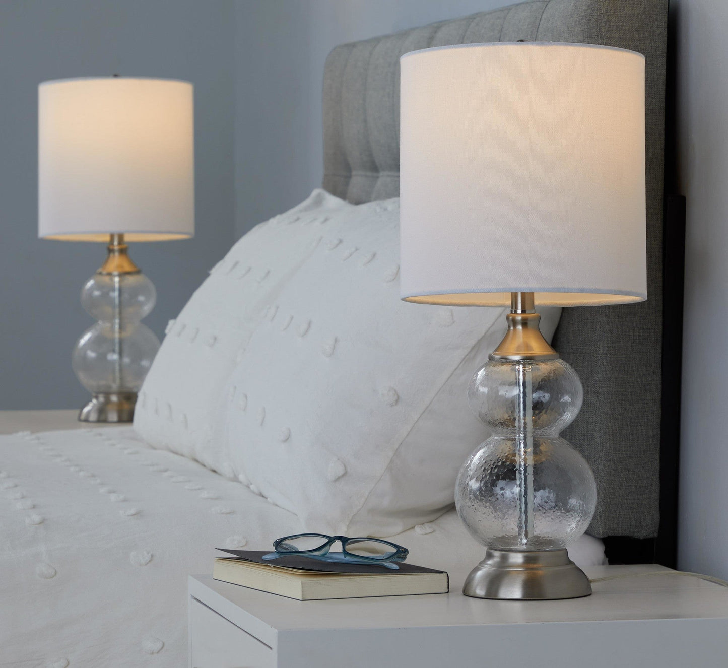 Majestic Office Furniture 20" Glass Accent Lamp - Set of 2