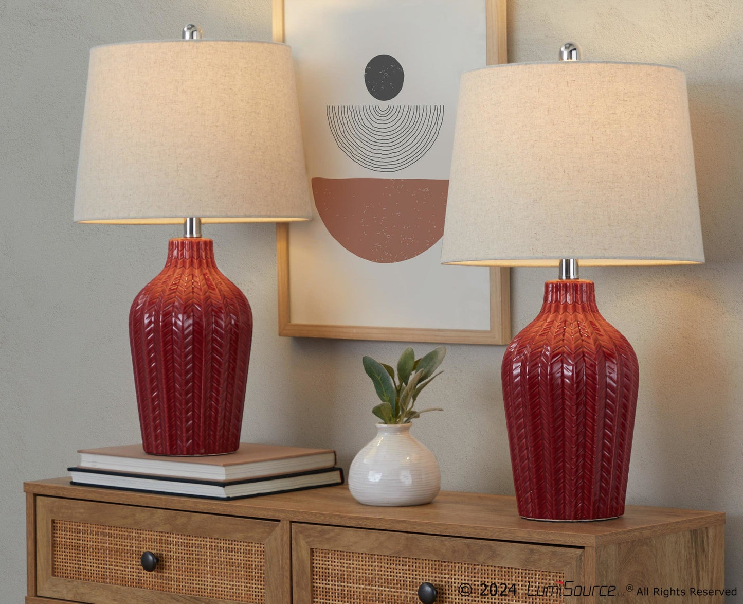 Majestic Office Furniture 23" Ceramic Table Lamp - Set of 2