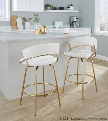 Majestic Office Furniture 26" Fixed-Height Counter Stool - Set of 2