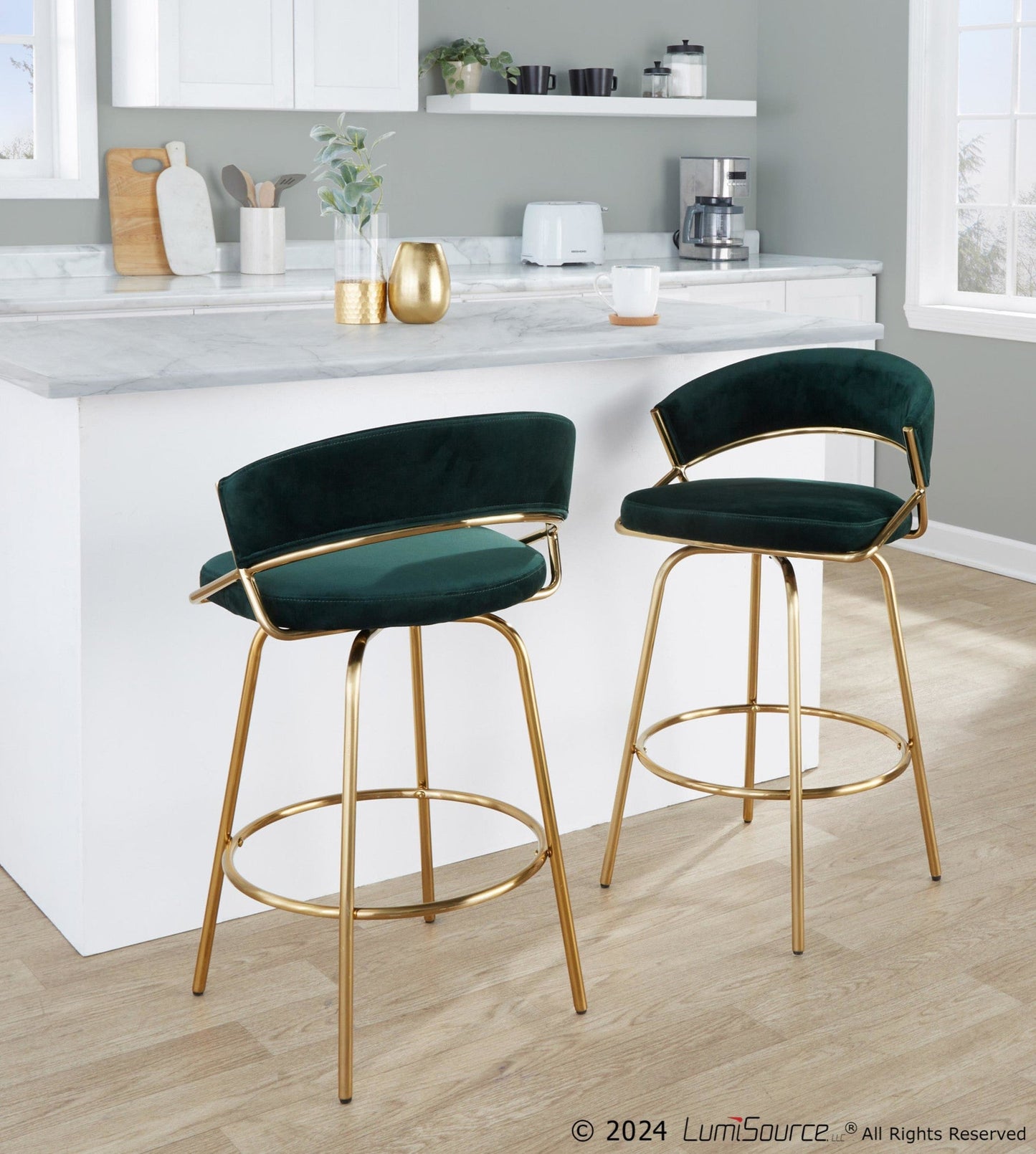 Majestic Office Furniture 26" Fixed-Height Counter Stool - Set of 2