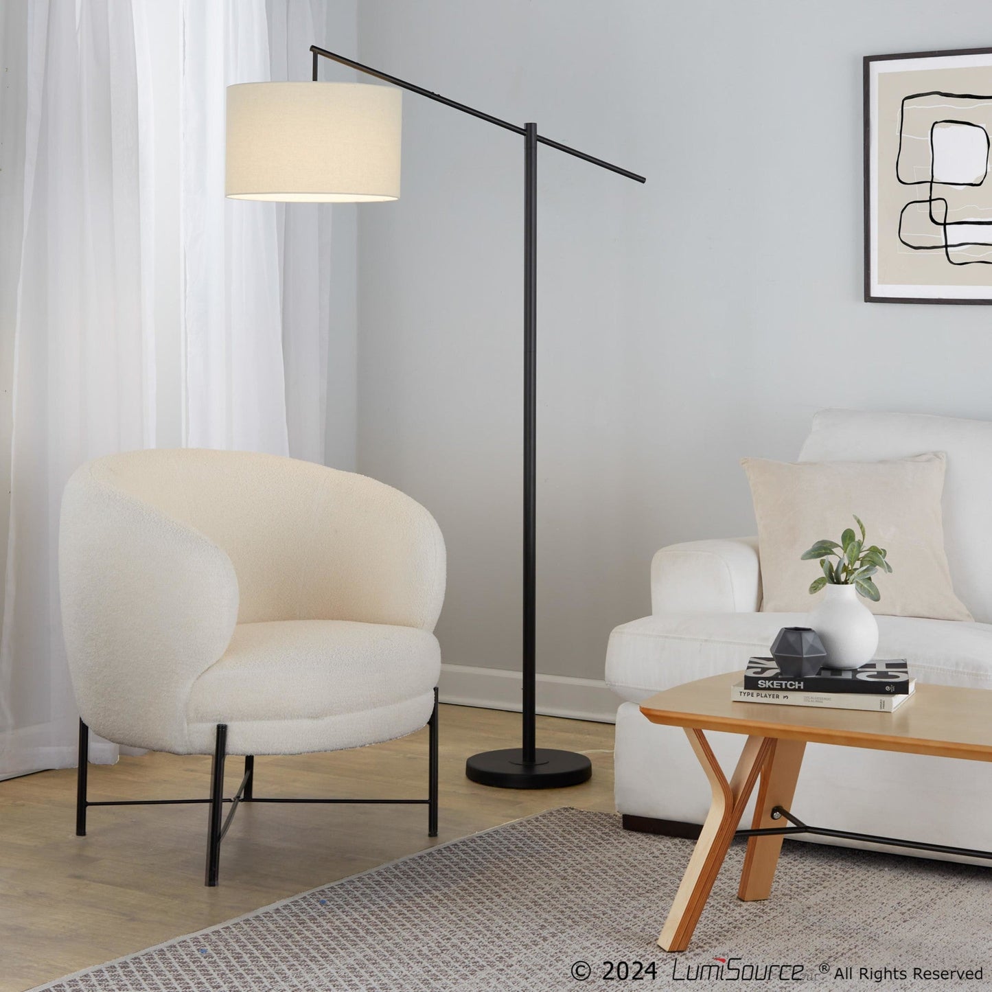 Majestic Office Furniture 69" Metal Floor Lamp