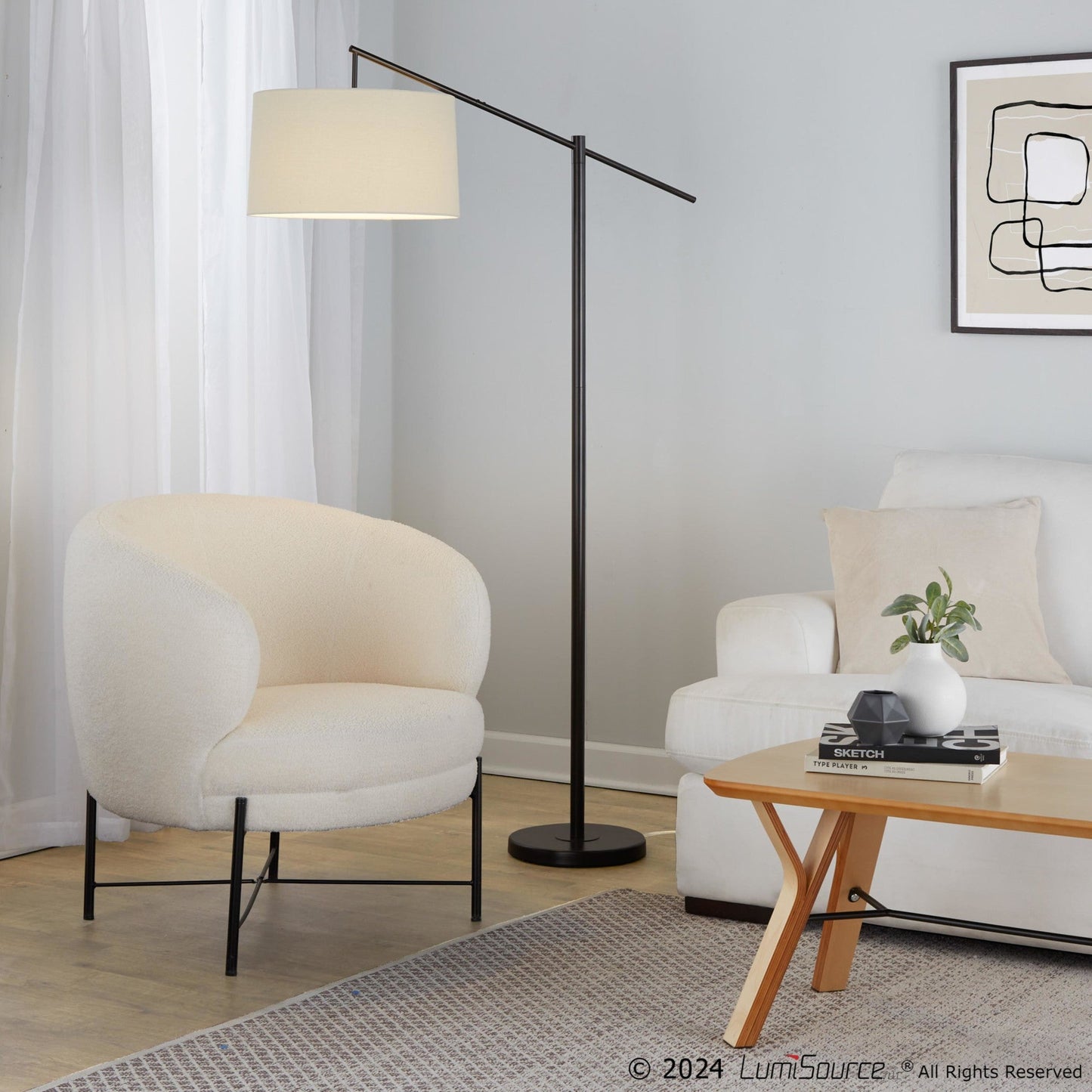 Majestic Office Furniture 69" Metal Floor Lamp