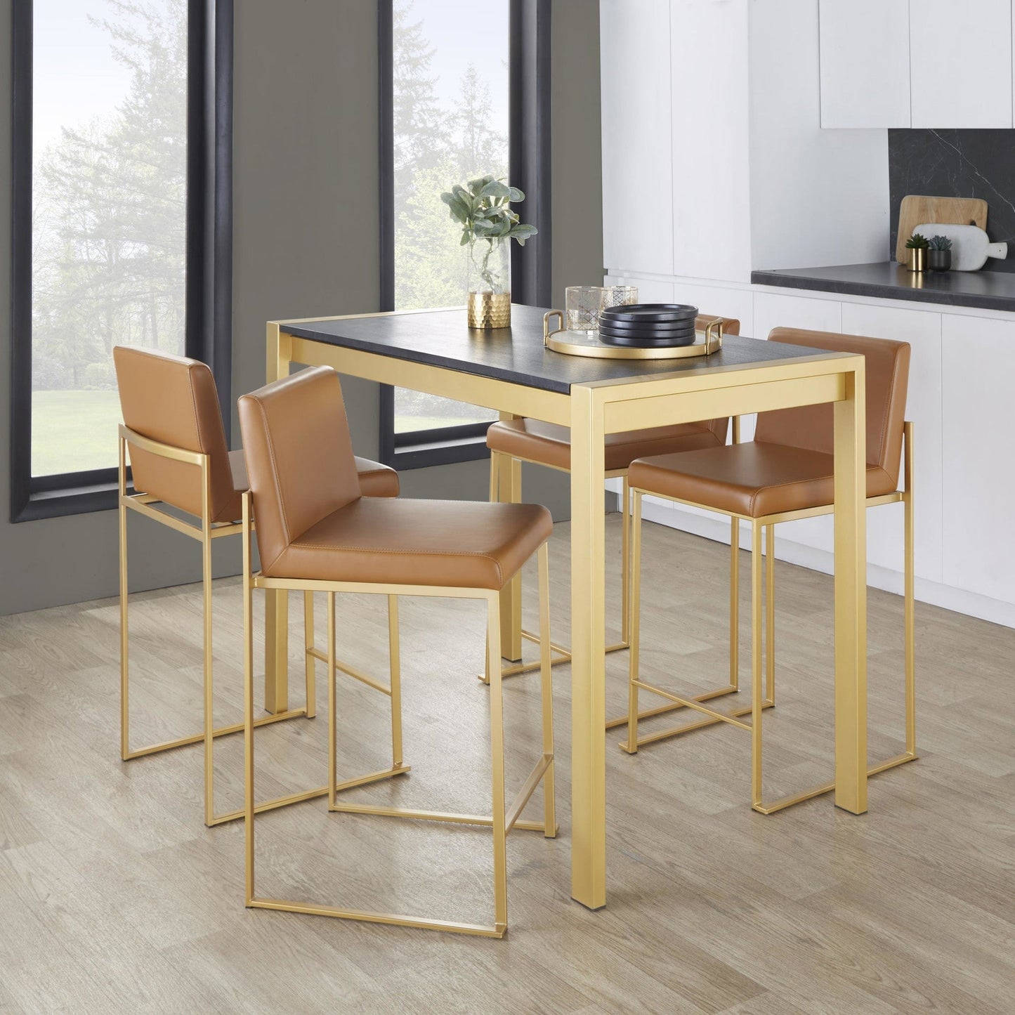 Majestic Office Furniture High Back 26" Fixed-Height Counter Stool - Set of 2