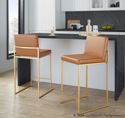 Majestic Office Furniture High Back 26" Fixed-Height Counter Stool - Set of 2