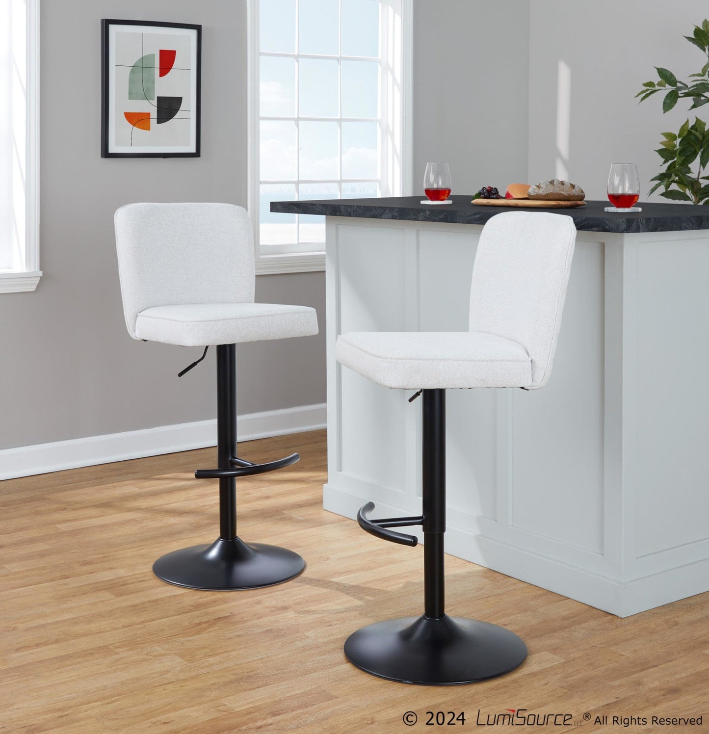 Majestic Office Furniture Adjustable Barstool - Set of 2