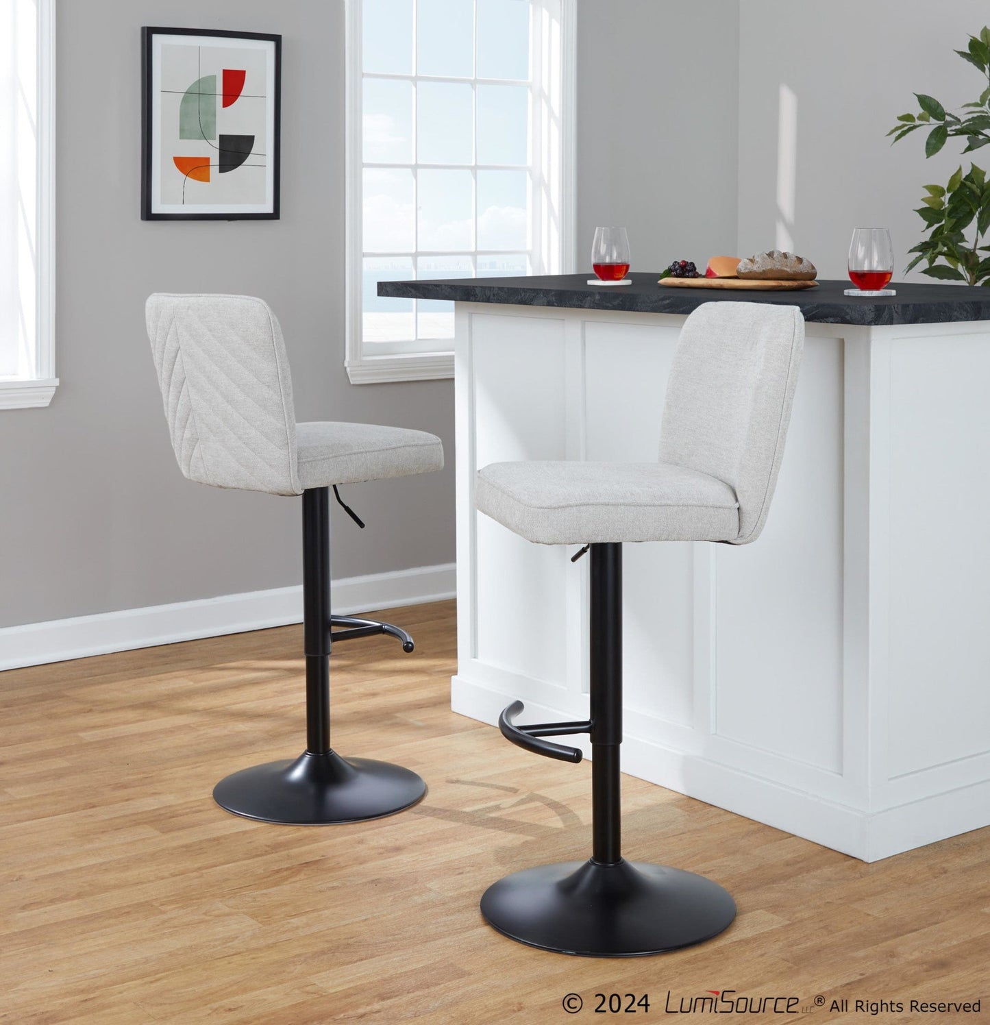 Majestic Office Furniture Adjustable Barstool - Set of 2
