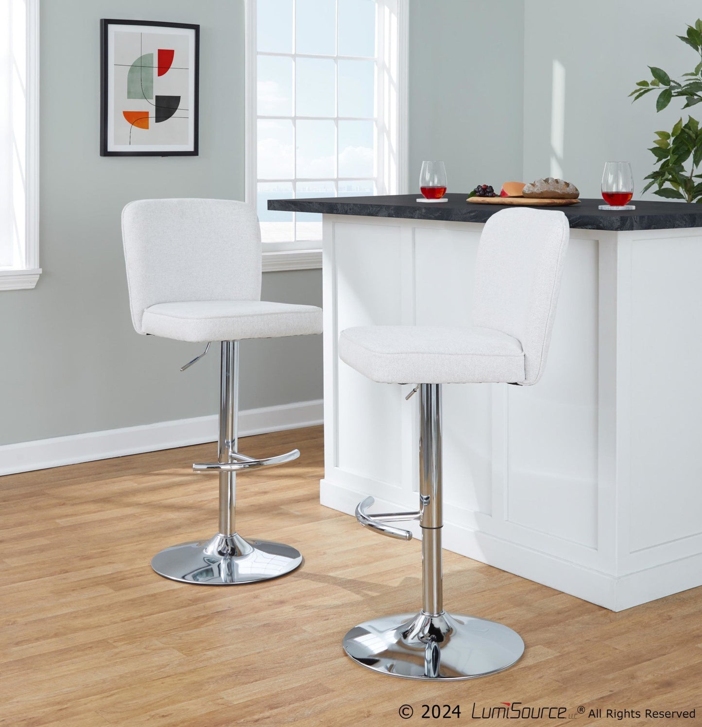 Majestic Office Furniture Adjustable Barstool - Set of 2