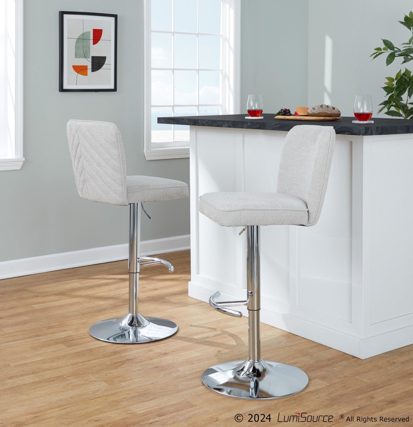 Majestic Office Furniture Adjustable Barstool - Set of 2