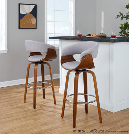 Majestic Office Furniture Mod 30" Fixed-Height Barstool - Set of 2