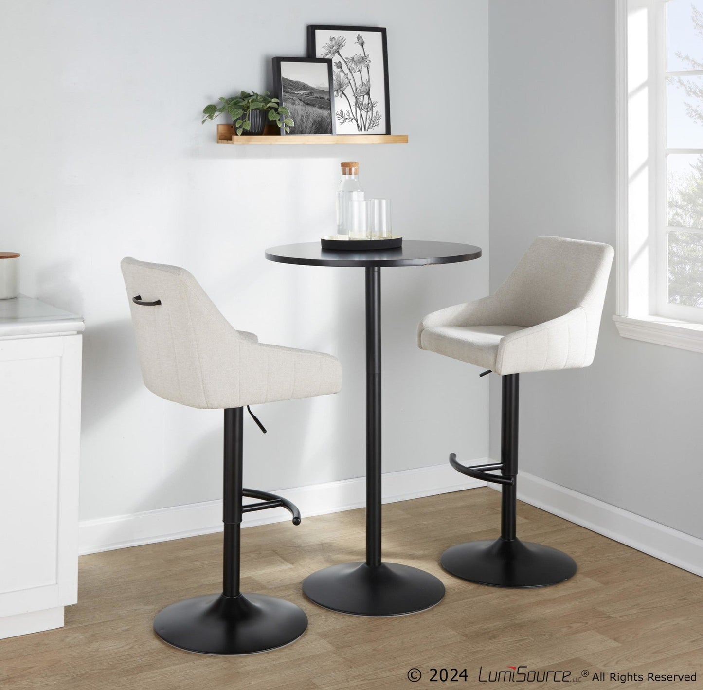 Majestic Office Furniture Adjustable Barstool - Set of 2