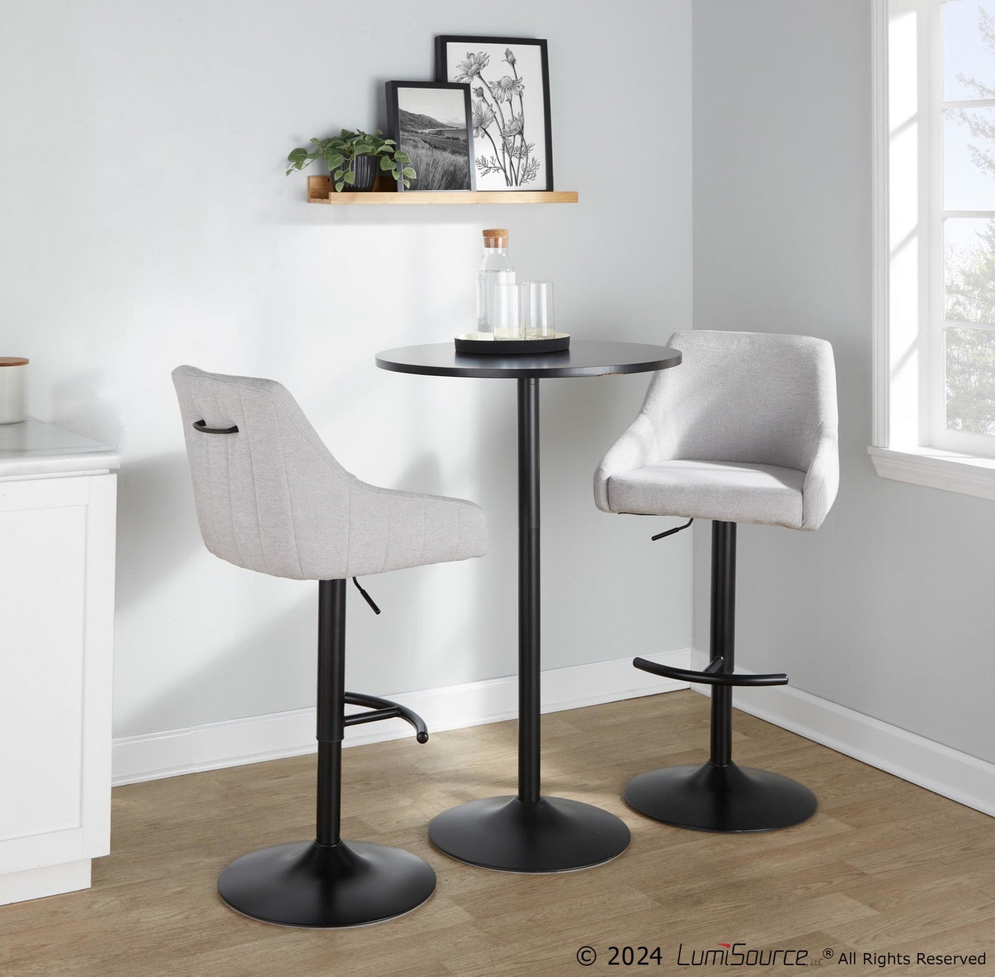 Majestic Office Furniture Adjustable Barstool - Set of 2