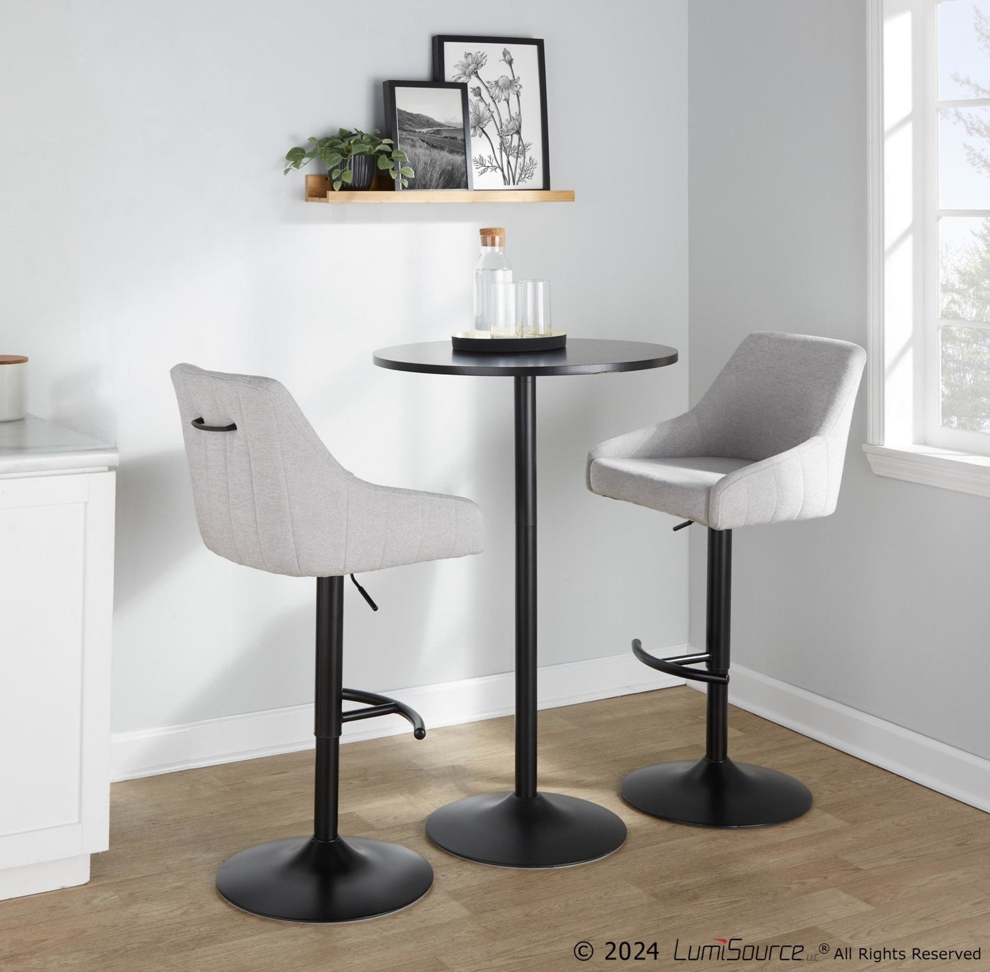 Majestic Office Furniture Adjustable Barstool - Set of 2