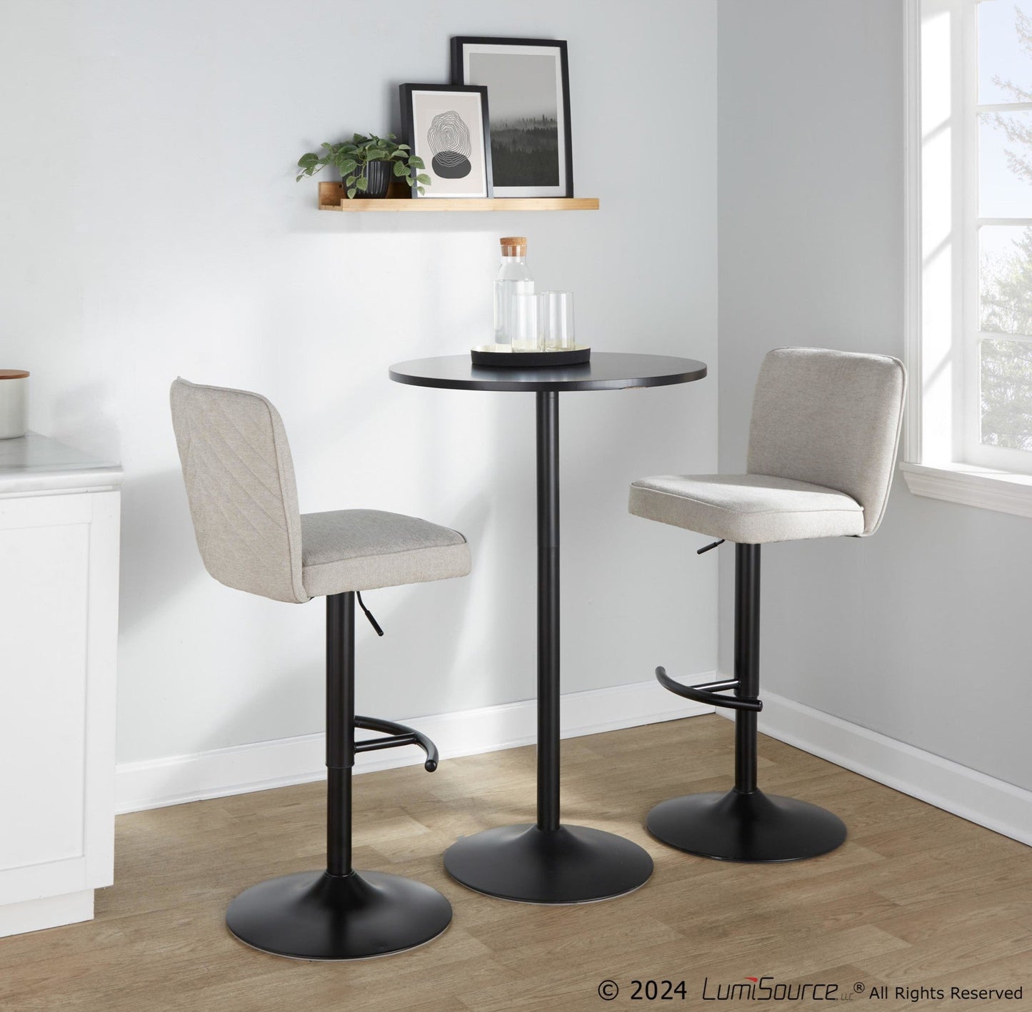 Majestic Office Furniture Adjustable Barstool - Set of 2