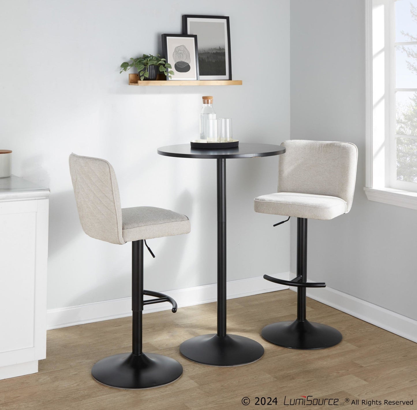 Majestic Office Furniture Adjustable Barstool - Set of 2